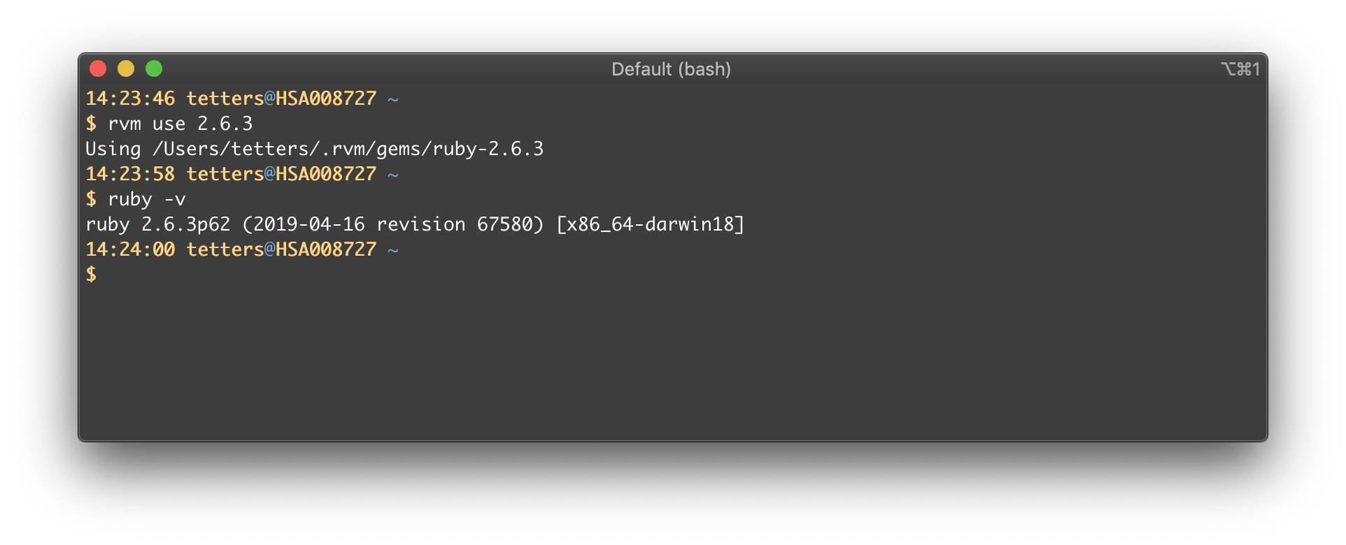  /></p><p>Great! Now Ruby is up to date.</p><p><strong>Step 3: Install Jekyll</strong></p><p>Installing Jekyll takes seconds. In your terminal run:</p><pre><code>gem install bundler jekyll</code></pre><p><img src=