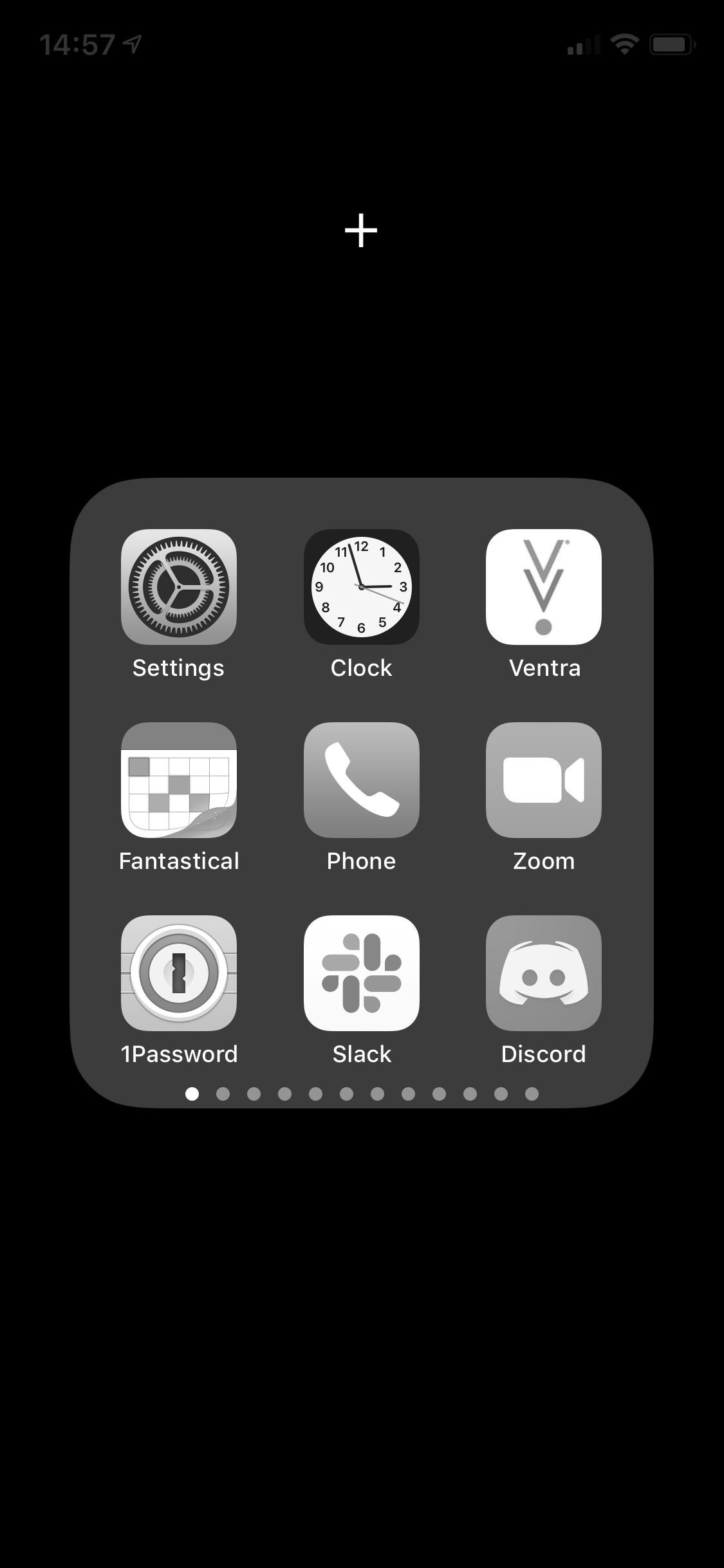 minimalist folder in iOS